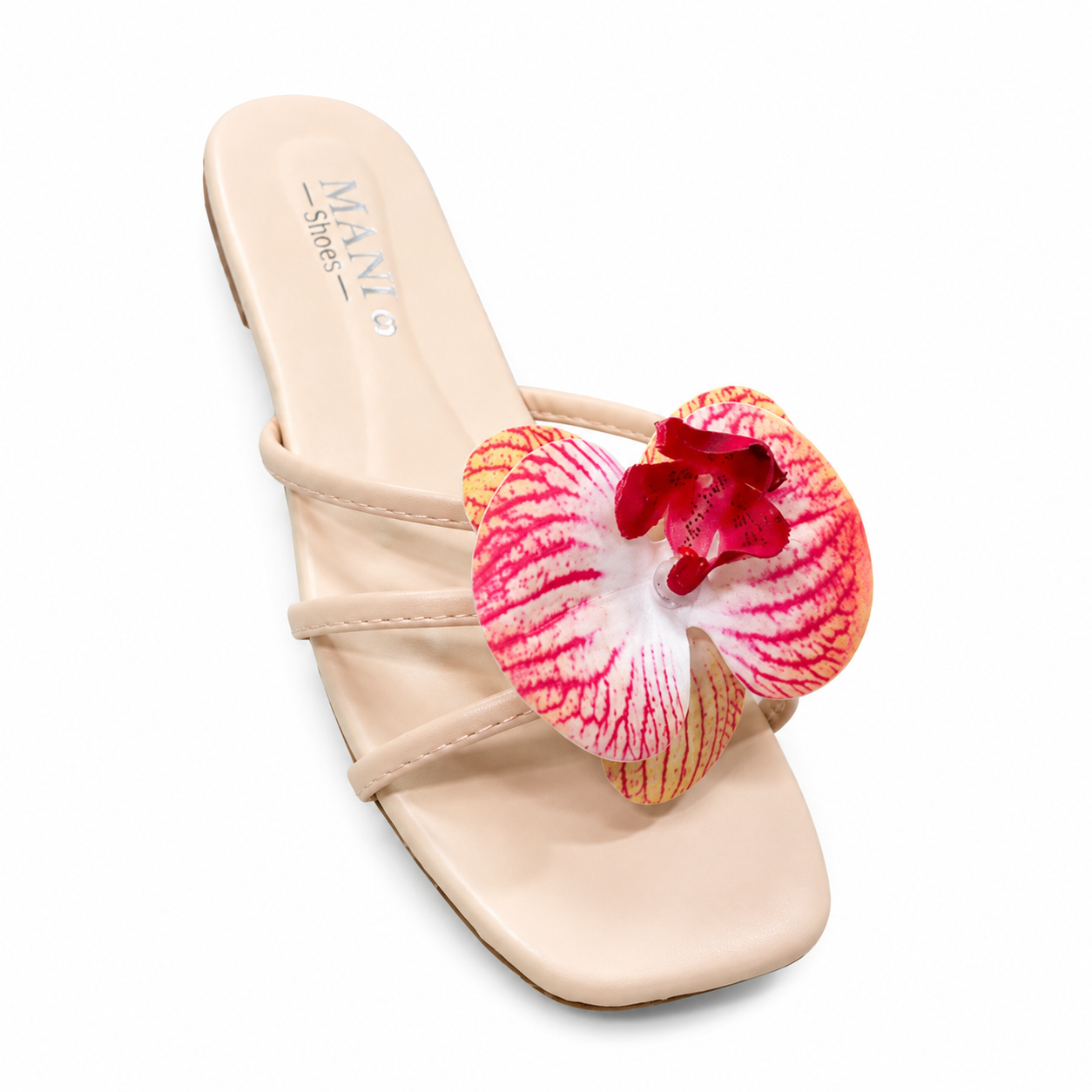 Orchid Triple Strap Slide Sandals