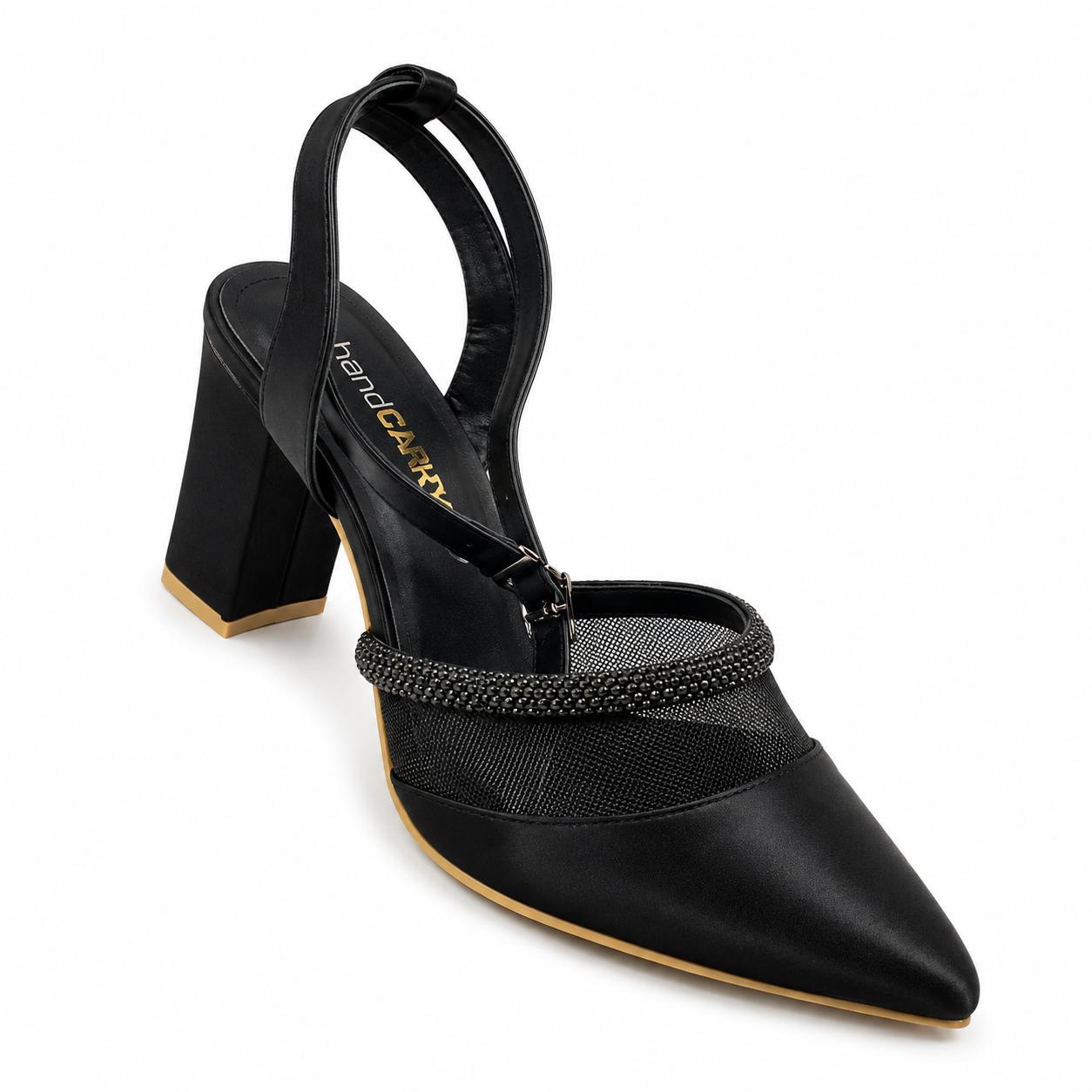 Elegant Mesh Strap Heels