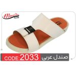 صندل عربی طبی کد 2033 مردانه کفش مانی دوخته شده با چرم مصنوعی باکیفیت و جنس کفی pu نرم و سخت با ظاهری ساده و شیک