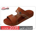 صندل طبی عربی کد2035 مردانه کفش مانی با رویه چرم مصنوعی و زیره pu نرم و سخت و تمام دوردوخت